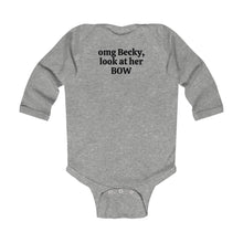 Load image into Gallery viewer, LOOK AT HER BOW | Baby Bodysuit