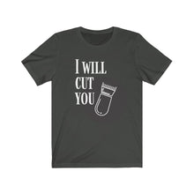 Load image into Gallery viewer, I WILL CUT BARBER Unisex Jersey Tee