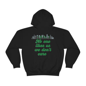 NO ONE LIKES US | Unisex Heavy Blend™ Hooded Sweatshirt